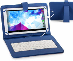 MRG Husa Tableta 9 Inch Cu Tastatura Micro Usb Model X , Albastru