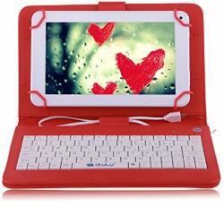 MRG Husa Tableta 7 Inch Cu Tastatura Micro Usb Model X, Rosu