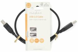 Nedis Cablu USB | USB 2.0 | Conector USB-A | Conector USB-B | 10 W | 480 Mbps | Nichelată | 0, 50 m | Rotund | PVC | Negru | Etichetă (CCGL60100BK05)