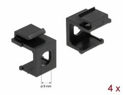 Delock Keystone fekete borító 8, 0 mm-es lyukkal, 4 db. (86810) - dellaprint