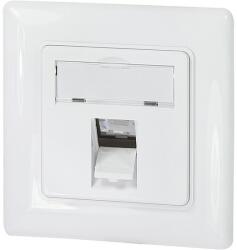 LogiLink Keystone Face Plate for 1 module, German type, pure white (NK4053)