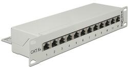 Delock 10 Patch Panel 12 Port Cat. 6A szürke (43308)