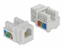 Delock Keystone modul, RJ12-aljzat > LSA Cat. 3 UTP, fehér (86498) - dellaprint