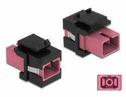 Delock Keystone modul SC Simplex aljzat - SC Simplex aljzat ibolya / fekete (86815) - dellaprint