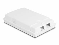 Delock Fehér száloptikai csatlakozódoboz falra szereléshez 2 db SC Simplex vagy LC Duplex-hez (87894)