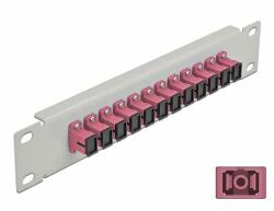 Delock 10 üvegszálas patch panel 12 portos SC Simplex ibolya 1U szürke (66785)