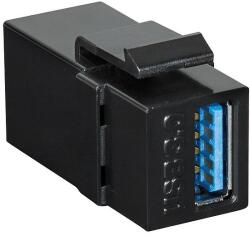 LogiLink Keystone Coupler USB 3.0-A F/F, black (NK0015B)