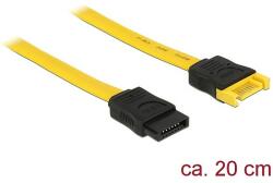 Delock SATA 6 Gb/s-s bővítőkábel csatlakozódugóval > SATA-s, csatlakozóhüvellyel, 20 cm, sárga (83949) - dellaprint