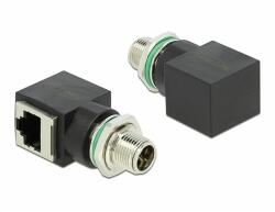 Delock Hálózati adapter M12 8 tűs X-kódolt adugó - RJ45 anya (66565)