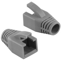 LogiLink Modular RJ45 Plug Cable Boot 8mm grey, 50pcs (MP0035)