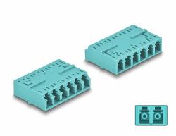 Delock Optikai szál kapcsolódás HD LC Hexaplex anya - LC Hexaplex anya vízszínű (87927)