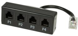 LogiLink Modular Adapter 4 Port Telephone Splitter 1*R45 / 4*RJ11 (MP0036)