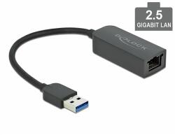 Delock USB A-típusú adapter apa 2, 5 Gigabit LAN kompakt (66646)