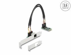 Delock Átalakító, M. 2 aljzat B+M nyílással 1 x RJ45 2, 5 Gigabit LAN (95272)