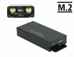 Delock USB 3.0 átalakító B modulú M. 2 kulcshoz SIM csatlakozó felülettel és záró lappal (63172)