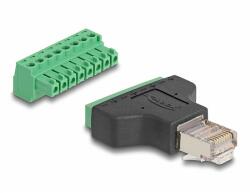 Delock Adapter RJ45 dugó > 8 tűs csatlakozóblokk, 2 rész 3, 81 mm (66471)