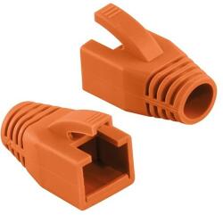 LogiLink Modular RJ45 Plug Cable Boot 8mm orange, 50pcs (MP0035O)