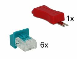Delock 6 db-os RJ45 apa Secure Clip készlet (86425)