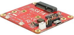 Delock Raspberry Pi átalakító USB Micro-B-csatlakozóhüvellyel > sebességű mSATA 6 Gb/s (62648) - dellaprint