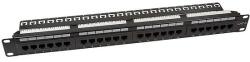 LogiLink Cat. 6 Patch Panel 24-Port 19" , UTP, black, certified (NP0004A)