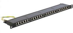 Delock 19 Patch Panel 24 Port Cat. 6 0.5 U black (43316)