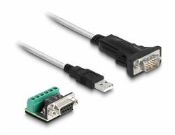 Delock USB 2.0 A-típusú adapter 1 x soros RS-422/485 apa 6 tűs terminal blockkal 5 V 1, 8 m (63465)