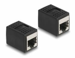 Delock Adapter RJ45 anya - RJ45 anya Cat. 6A, fekete (87796)