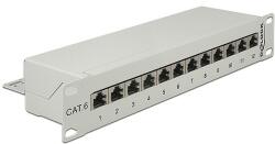 Delock 10 Patch Panel 12 portos Cat. 6 szürke (43299)