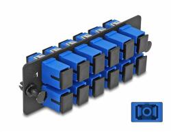 Delock Üvegszálas Adapter Panel SC Simplex UPC 12 Port kék (66925)
