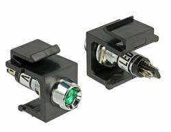 Delock Keystone 6 V-os, LED zöld, fekete (86456) - dellaprint