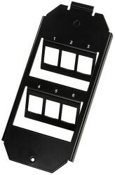 LogiLink Keystone floor box insert for 2 x 3 keystone modules, black (NK4060)