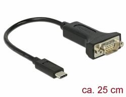 Delock Adapter, USB Type-C > 1 db soros DB9 RS-232 (63908)