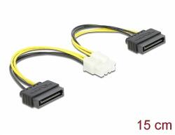 Delock Tápkábel 2 x 15 tűs SATA apa - 8 tűs EPS apa 15 cm (83020)