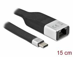 Delock FPC lapos csík kábel USB Type-C - Gigabit LAN 10/100/1000 Mbps 15 cm (86936)
