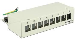 Delock Keystone Desktop Patch Panel 8 Port grey (43336)