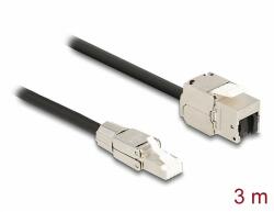 Delock Kábel RJ45 dugasz terepen szerelhető Keystone Modul RJ45 aljzathoz Cat. 6A 3 m (87239) - dellaprint