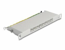Delock 10 patch panel 8 porttal Cat. 6A 0, 5U szürke (66871)