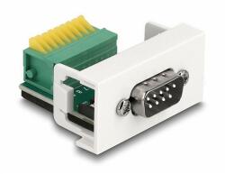 Delock Easy 45 Module D-Sub 9 tűs apa 9 tűs sorkapocs 22, 5 x 45 mm (81408)