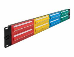 Delock 19 patch panel 48 porttal Cat. 5e 2U színes (66881)