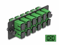 Delock Üvegszálas Adapter Panel SC Simplex APC 12 Port zöld (66926)