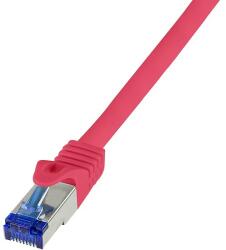 LogiLink Patch cable Cat. 6A S/FTP Ultraflex 3P/GHMT certified, red 0.5m (C6A024S)