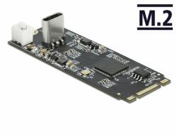 Delock Átalakító M. 2 kulcs B+M apa - USB Type-C csatlakozó (63174)