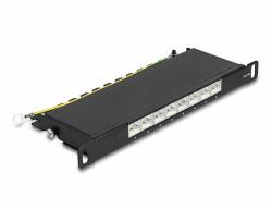 Delock 10 patch panel 8 porttal Cat. 6A 0, 5U fekete (66870)