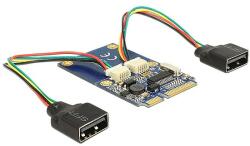 Delock Module MiniPCIe I/O full size 2 x USB 2.0 type A female (95242)