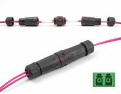 Delock optikai szálas kábel csatlakozó LC duplex anya LC duplex anya APC vízálló (87874)