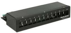Delock Keystone Desktop Patch Panel 12 Port black (43339) - dellaprint