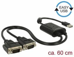 Delock USB 2.0 - 2 x soros RS-232 adapter (63950)