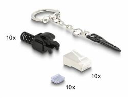 Delock RJ45 Moduláris dugó Cat. 6A zárható 10 db szett (66988) - dellaprint