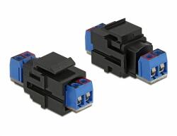 Delock Keystone modul 2 tűs sorkapocs > sorkapocs fekete (86867) - dellaprint