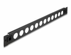 Delock 19 D-típusú patch panel 12 porttal eszköz nélkül szerelhető fekete (66900)